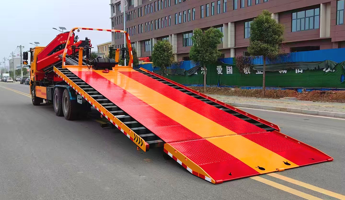Tow truck with crane